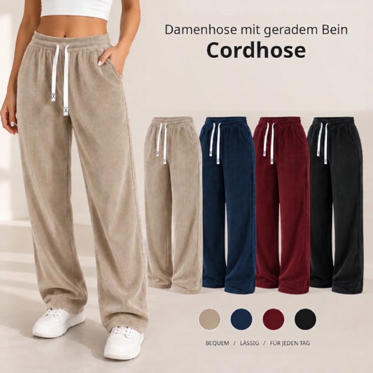 [LETZTER VERKAUFSTAG] Damen-Cordhose mit geradem Bein – 100 % Baumwolle